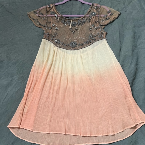 Free People Sunset Ombré Beaded Tunic Dress - Picture 9 of 16
